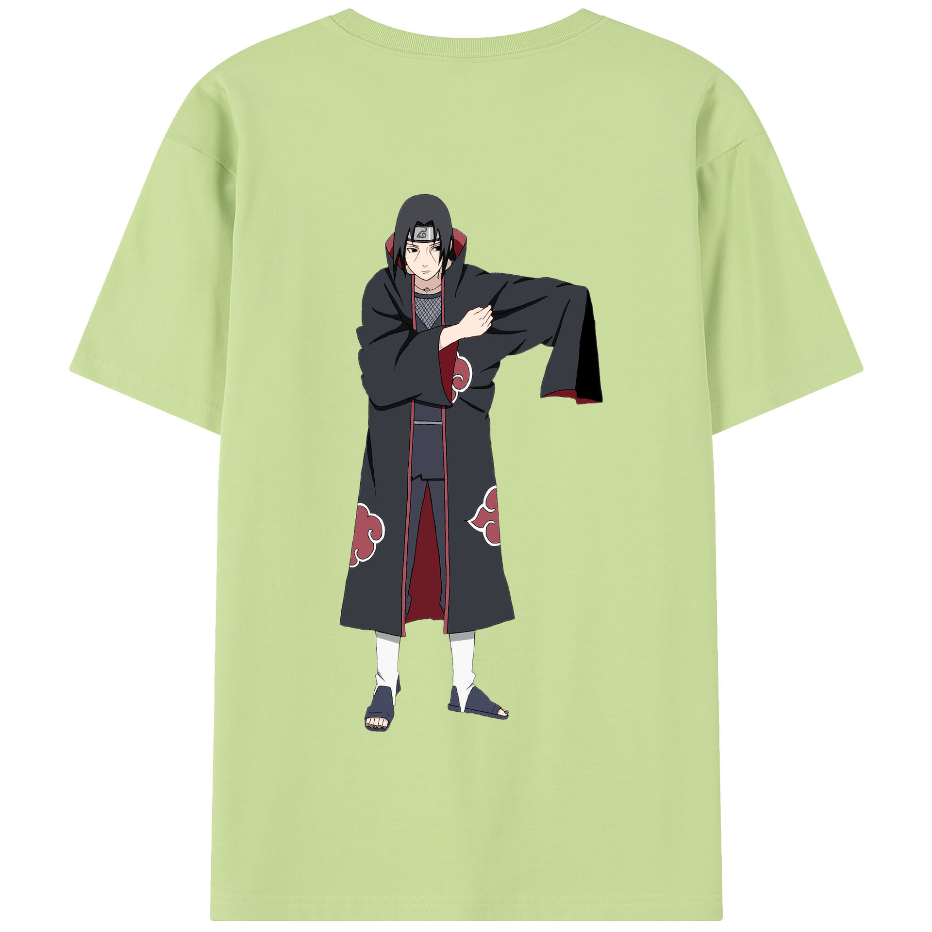 （画像用） NARUTO -ナルト- うちは イタチ Uchiha Itachi 綿100％半袖Tシャツ（背面プリント）